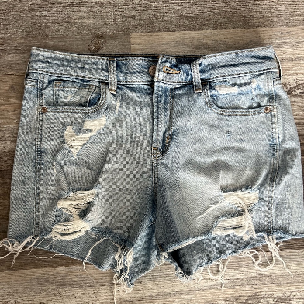 Old Navy Light Blue Distressed Jean Shorts
